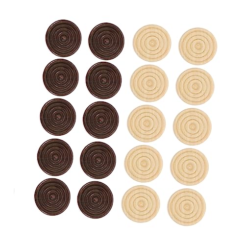 HOOTNEE 96 Stück Teiliges Spielsteine aus Hochwertigem Holz Runde Einsetzbare Spielchips in Natur und Dunkelbraun für Brettspiele und Partyspiele HOOTNEE 96 Stück Teiliges Spielsteine aus Hochwertigem Holz Runde Einsetzbare Spielchips in Natur und Dunkelbraun für Brettspiele und Partyspiele von HOOTNEE