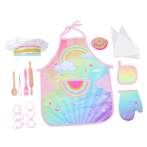 HOOTNEE Backset mit Dinosaurier Schürze Küchenspielzeug mit Kuchen Ausstechformen und Backformen Kindgerechtes Rollenspiel Zubehör für Jungen und Mädchen zum Backen und Kochen Lernen HOOTNEE Backset mit Dinosaurier Schürze Küchenspielzeug mit Kuchen Ausstechformen und Backformen Kindgerechtes Rollenspiel Zubehör für Jungen und Mädchen zum Backen und Kochen Lernen von HOOTNEE