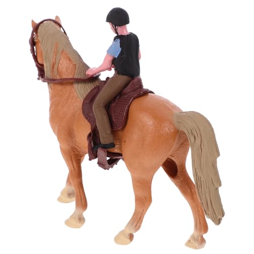 HOOTNEE Bauernhofweidemodell Charaktermodelle Pferdespielzeug Spielzeug für Nutztiere Bauernfiguren bauernhofspielzeug Farm Spielzeug Horse Toy menschliche Mikromodelle Ornamente Plastik von HOOTNEE