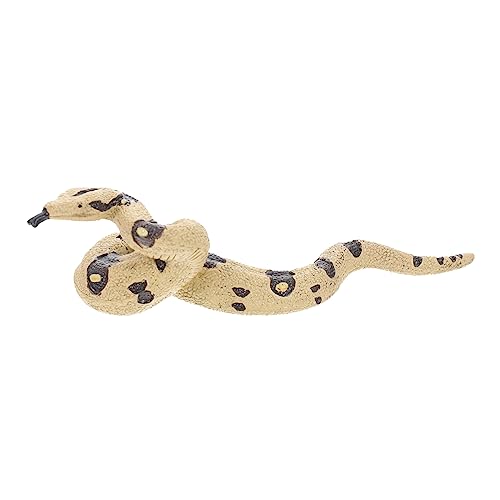 HOOTNEE Boa Constrictor Spielzeug Tiere Spielzeug Halloween-Spielzeug Emuliertes Schlangenmodell Naturholzschlange Kinderspielzeug Tierisches Spielzeug Modell Schlangenfigur Beige Plastik von HOOTNEE