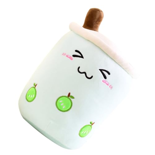 HOOTNEE 24cm Grünes Obst Bubble Tea Kissen Kawaii Stofftier Weiches Teekissen Für Home Office von HOOTNEE