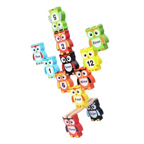 HOOTNEE Buntes Holzspielzeug Zahlen Eulen Stapelspiel Balance Blöcke Lernspielzeug für Feinmotorik und Sozialverhalten für Mädchen Jungen HOOTNEE Buntes Holzspielzeug Zahlen Eulen Stapelspiel Balance Blöcke Lernspielzeug für Feinmotorik und Sozialverhalten für Mädchen Jungen von HOOTNEE