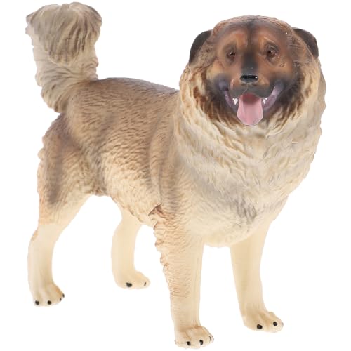 HOOTNEE Deko Hund Caucasian Shepherd Dog Modellskulptur Realistische Hundefigur Als Dekoratives Lernspielzeug Kognitive Tierstatue Für Hundeliebhaber Und Sammler Hund Skulptur von HOOTNEE