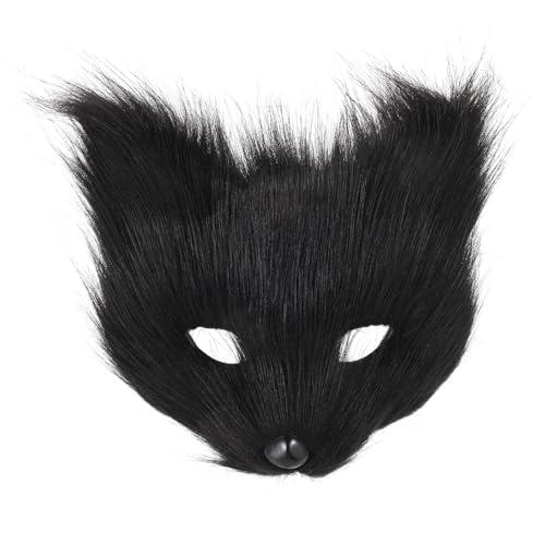 HOOTNEE Cosplay Tiermaske Flauschige Cosplay Fuchsmaske Prop Halloween Fuchsförmige Maske Maskerade Venezianische Maske Cosplay Tiermaske Dekoration von HOOTNEE