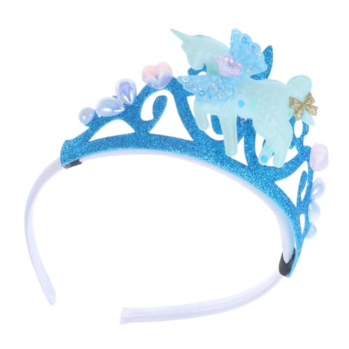 HOOTNEE Einhorn Krone Haarschmuck für Mädchen Leichtes Stirnband Bequeme Passform Party Accessoire für Geburtstagsfeier Cosplay und Festliche Anlässe Blau HOOTNEE Einhorn Krone Haarschmuck für Mädchen Leichtes Stirnband Bequeme Passform Party Accessoire für Geburtstagsfeier Cosplay und Festliche Anlässe Blau von HOOTNEE