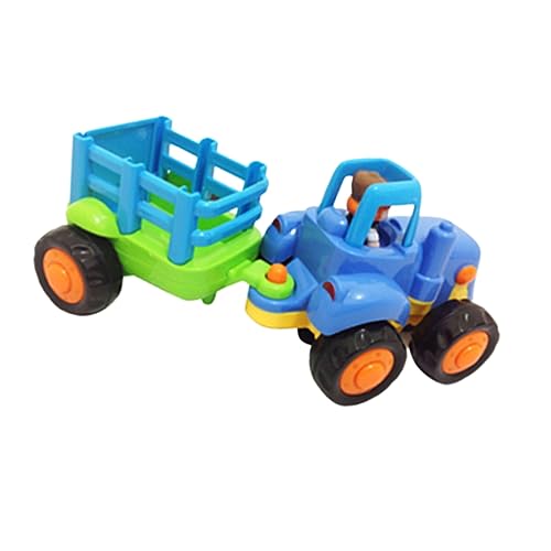 HOOTNEE Früherziehungsspielzeug kindertraktoren Tractor for car Fahrzeugspielzeug für Kleinkinder Technisches Fahrzeugspielzeug Kinderautospielzeug Lernspielzeug für Kinder Blue von HOOTNEE