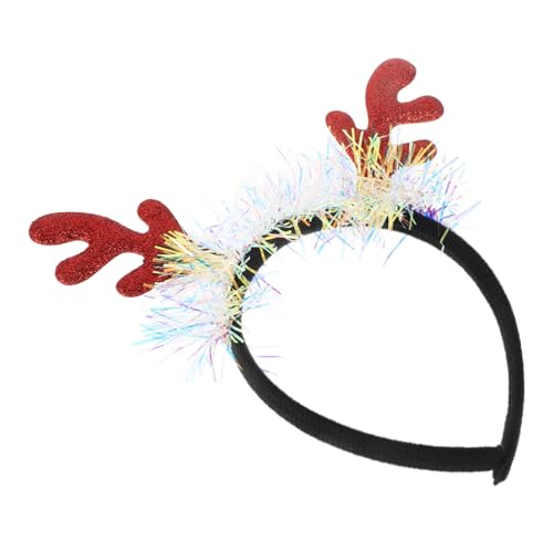 HOOTNEE Festliches Rentiergeweih-Stirnband Elchgeweih-Stirnband Haar-Accessoires Urlaubs-Haarnadel für Frauen Teenager-Mädchen Weihnachts-Stirnband Weihnachts-Haarreif von HOOTNEE