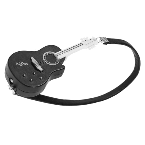 HOOTNEE Gitarrendekorationen Mini-gitarrenmodell Simulation Musikinstrument Puppenhaus Musikinstrument Gitarrenmodelle Mini-hausdekoration Puppenversorgung Selber Schmücken Black Plastik von HOOTNEE