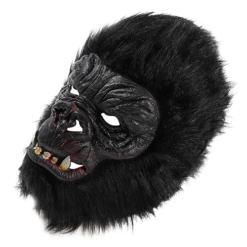 HOOTNEE Halloween Gorilla Kopfmaske Mit Beweglichem Mund Gruselige Tierkopfbedeckung Für Horror Verkleidungen Kreative Kostüme Und Partys Ideales Zubehör Für Halloween Und Karneval von HOOTNEE