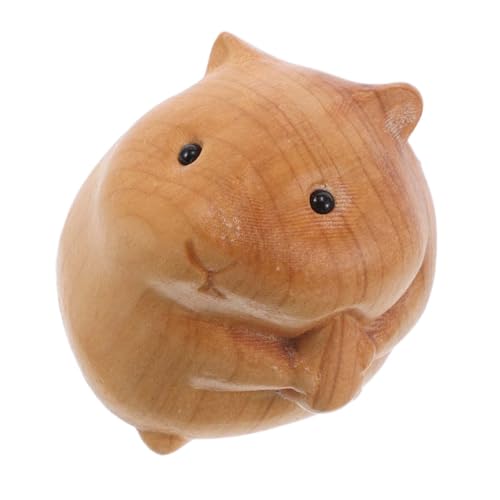 HOOTNEE Hamster-Ornament Verstellbare Stirnbänder Glyzinien Schicke Dekoration tragbare Lampe Goldbeine für Möbel deko Figur dekorative Tierstatue Tierornament Tierschmuck Tiere Figur Holz von HOOTNEE