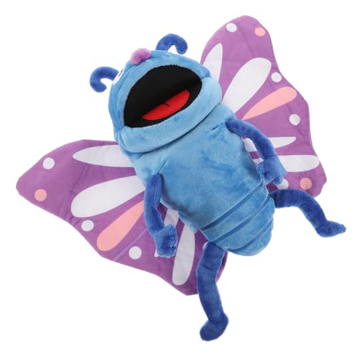 HOOTNEE Handpuppe Schmetterling tierische Handpuppe Cartoon-Tiere-Marionette ausgestopfte Handpuppe Plüsch Handpuppe Schmetterlings-Plüschpuppen ausgestopfte Insektenpuppen pp Baumwolle von HOOTNEE