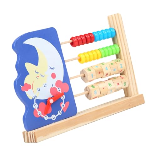 HOOTNEE Holz Lernspielzeug Multifunktionale Cartoon Mond Wanduhr Zählrahmen aus Premium Holz für Kognitive Entwicklung und Hand Auge Koordination Jungen Mädchen HOOTNEE Holz Lernspielzeug Multifunktionale Cartoon Mond Wanduhr Zählrahmen aus Premium Holz für Kognitive Entwicklung und Hand Auge Koordination Jungen Mädchen von HOOTNEE