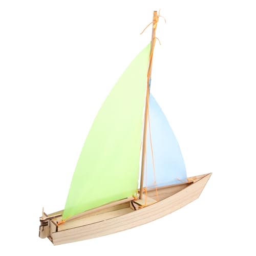 HOOTNEE Holz Segelboot Montagespielzeug Bausatz Für DIY Holzschiff Modellbau Kreatives Holzhandwerk Ideales Für Kleine Segelboot Fans von HOOTNEE