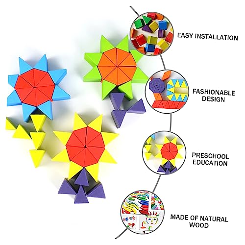 HOOTNEE Holzbauklötze Farbenfrohe Lernspielzeug Bunte Jigsaw Puzzles Fördert Feinmotorik und Kognitive Entwicklung für Kreative Ab Jahren Geburtstagsgeschenk HOOTNEE Holzbauklötze Farbenfrohe Lernspielzeug Bunte Jigsaw Puzzles Fördert Feinmotorik und Kognitive Entwicklung für Kreative Ab Jahren Geburtstagsgeschenk von HOOTNEE