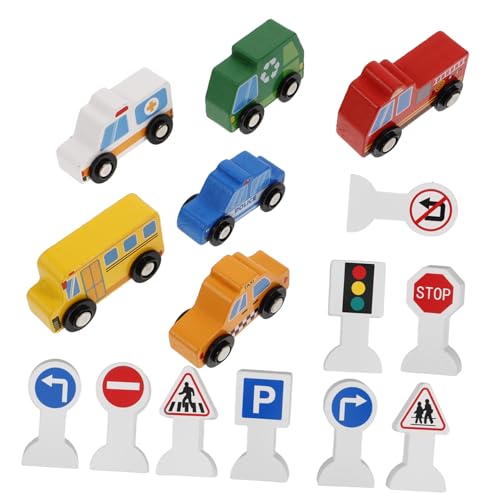 HOOTNEE Holzfahrzeuge und Verkehrszeichen für Buntes Holzauto Realistischen Verkehrsschildern Pädagogisches Baustellenfahrzeug für Jungen und Mädchen Lernspielzeug zur Verkehrserziehung HOOTNEE Holzfahrzeuge und Verkehrszeichen für Buntes Holzauto Realistischen Verkehrsschildern Pädagogisches Baustellenfahrzeug für Jungen und Mädchen Lernspielzeug zur Verkehrserziehung von HOOTNEE