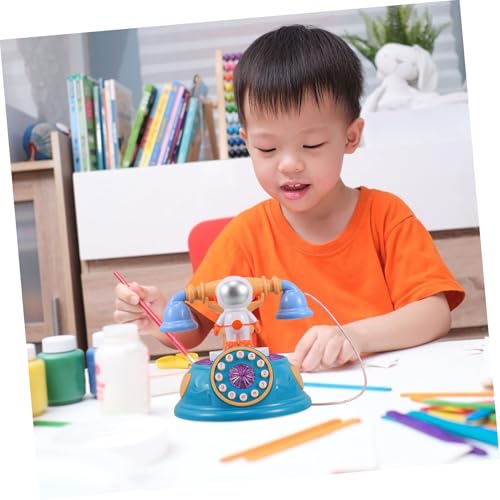 HOOTNEE Kindertelefon Astronaut Design mit Licht und Musik Lernspielzeug für Zuhause und Kindergarten Pädagogisches Telefonspielzeug Zahlen und Farberkennung Retro Blau HOOTNEE Kindertelefon Astronaut Design mit Licht und Musik Lernspielzeug für Zuhause und Kindergarten Pädagogisches Telefonspielzeug Zahlen und Farberkennung Retro Blau von HOOTNEE
