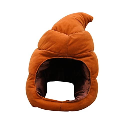 HOOTNEE Kopfbedeckung Maskerade Plüschhut Plüsch Lustiger Hut Plüschiger Poop-hut Cosplay-kostüme Lustiger Poop-hut Cosplay-hut Karnevalsparty Verkleiden Poop Hat Plüschkopf Stoff Brown von HOOTNEE