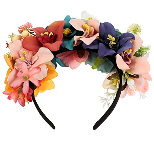 HOOTNEE Künstliches Blumen Stirnband Blumen Stirnband Hochzeit Blumenkronen Braut Kopfschmuck Für Hochzeit Kunstblumen Stirnband Für Mädchen Blumenkronen Für Frauen Blumenkranz von HOOTNEE