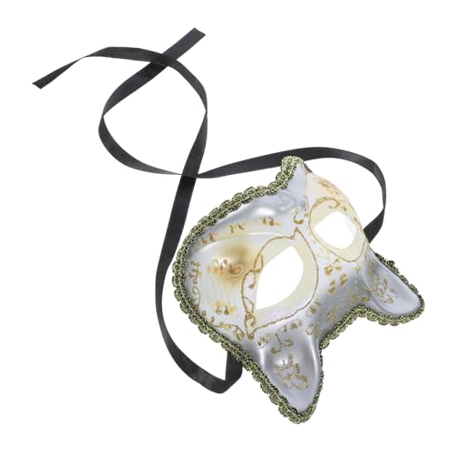 HOOTNEE Maske halloween hallowen masks mouth mask masquerade children mask mask schlüpfeier sauf geschke Katzenkopf Cosplay dekorativ Partygeschenk Partyzubehör Plastik Weiß von HOOTNEE