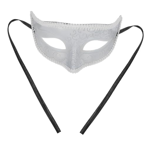 HOOTNEE Maskerade-maske Maskerade Auge Silberne Maskerademaske Kunstmaske Maskerademaske Für Männer Partymasken Für Erwachsene Maskerade Halloween Kostümmaske Dämmerungsmaskerade Weiß Abs von HOOTNEE