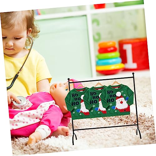 HOOTNEE Metallständer Puppen Kleiderbügel Miniatur Garderobe Schwarz Praktischer Aufbewahrungsständer für Puppenkleidung Eleganter Kleiderhalter für Puppenhaus Zubehör HOOTNEE Metallständer Puppen Kleiderbügel Miniatur Garderobe Schwarz Praktischer Aufbewahrungsständer für Puppenkleidung Eleganter Kleiderhalter für Puppenhaus Zubehör von HOOTNEE