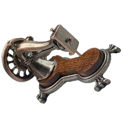 HOOTNEE Mini Vintage Nähmaschine Für Maßstab Retro Zubehör Für Miniaturmöbel Dekoration Für Kreative Szenen Und Rollenspiele HOOTNEE Mini Vintage Nähmaschine Für Maßstab Retro Zubehör Für Miniaturmöbel Dekoration Für Kreative Szenen Und Rollenspiele von HOOTNEE