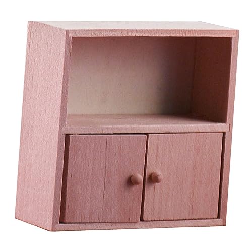 Mini-Schrank-Ornamente Mini- Holzschrank Anrichte Aufbewahrungsschrank vorratsschrank schließblech Schließfach Möbel Miniatur-Schrankmodell Miniaturschrank Tasche von HOOTNEE