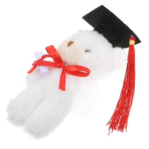 HOOTNEE Bouquet Verpackung Graduierung Bär Plüsch Stofftier Bär Puppe Weiß Herzlichen von HOOTNEE