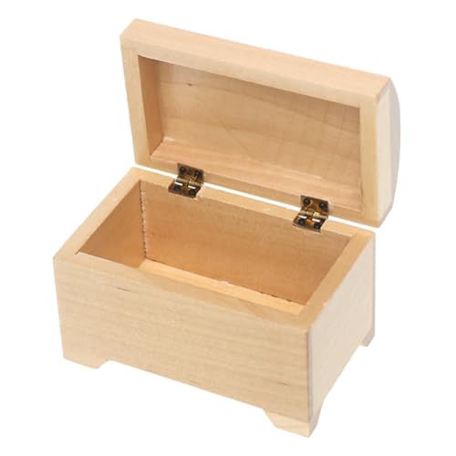 HOOTNEE Mini-holzkiste Holzkiste Im Maßstab 1:12 Schmuckbehälter Holz Mini-Koffer-geschenkbox Süßigkeiten-geschenkboxen Mini-gepäckmodell Miniatur-truhe Kasten Mikroszene Ornamente von HOOTNEE