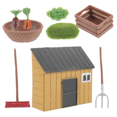 HOOTNEE Miniatur Bauernhof Modellbau mit Landwirtschaftlichen Werkzeugen Realistische Mini Garten deko Mini Haus Zubehör für Puppenhaus Desktop und Kreative HOOTNEE Miniatur Bauernhof Modellbau mit Landwirtschaftlichen Werkzeugen Realistische Mini Garten deko Mini Haus Zubehör für Puppenhaus Desktop und Kreative von HOOTNEE