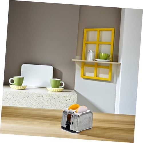 HOOTNEE Miniatur Brotbackmaschine Modell aus Langlebiger Zinklegierung mit Zwei Brotscheiben Stabiles Küchenornament für Puppenhaus und Miniaturküche Geruchsneutral und Fein Verarbeitet HOOTNEE Miniatur Brotbackmaschine Modell aus Langlebiger Zinklegierung mit Zwei Brotscheiben Stabiles Küchenornament für Puppenhaus und Miniaturküche Geruchsneutral und Fein Verarbeitet von HOOTNEE
