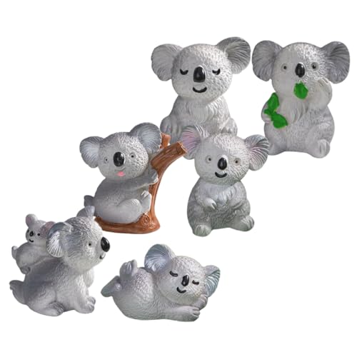 HOOTNEE Miniatur Koala Figuren Resin Deko Für Garten Und Miniatur Tierwelt Realistische Koala Statuen Als Kreative Dekoration Für Zuhause Und Feste von HOOTNEE