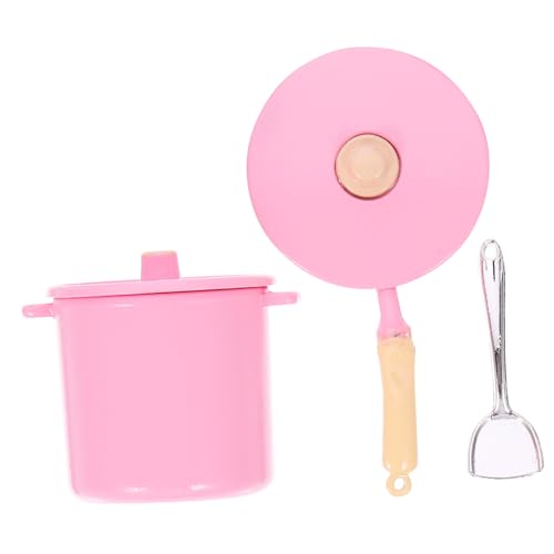 HOOTNEE Miniatur Puppenhaus Kochgeschirr Set 1 Set Und Flachtopf Für Kreative Rollenspiele Educational Mini Cookers Und Mini Pot Crafts Für von HOOTNEE