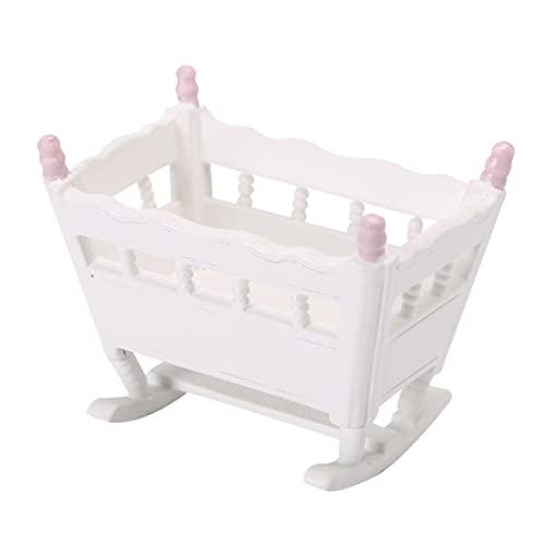 HOOTNEE Miniatur Puppenhaus Wiege Puppenbett Für Puppenhaus Realistisches Mini Cradle Modell Ideal Für Puppenmöbel Und Kreative Spielwelten Hochwertiges Für von HOOTNEE