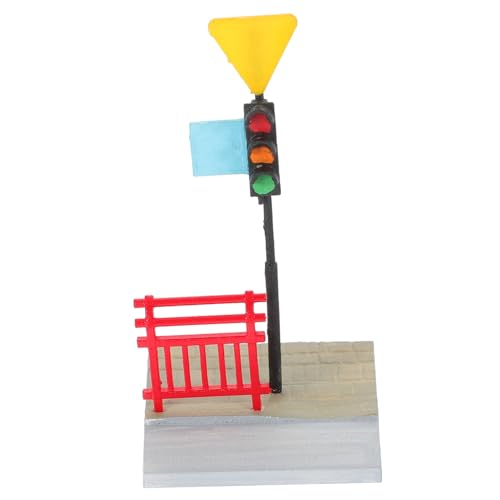 HOOTNEE Miniaturmodell-Requisiten Mini-Straßenlaterne Miniatur-Weihnachtsschmuck Weihnachtsminiaturlichter Zebrastreifen-Signalspielzeug Sandtisch-Layout-Stütze Ampelspielzeug Harz von HOOTNEE