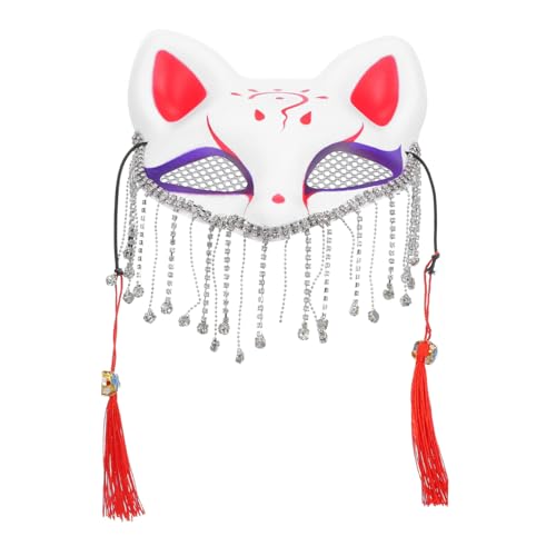 HOOTNEE Party-tanzmaske Kitsune-maske Für Cosplay Karnevalsmasken Japanische Tiermasken Maskerade-kostüm-requisite Japanische Katzenmaske Süße Cosplay Halbmaske Tierische Augenmaske Abs von HOOTNEE