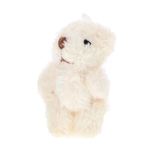 HOOTNEE Puppe Mit Gelenkbär Puppenhausbär Mini-bär Mini-Szene-Requisite Puppenhauszubehör Miniatur-plüschpuppe Mini-kuscheltiere Mini-hausschmuck Dekoratives Mini-Ornament Stoff Beige von HOOTNEE