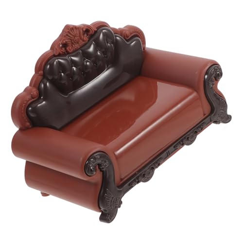 HOOTNEE Puppenhaus Dekoration Puppenhaus Couch Vintage Puppenhaus Sofa Puppenhaus Sofa Couch Miniatur Sofa Puppenhaus Szene Modell Miniatur Viktorianische Möbel DIY von HOOTNEE