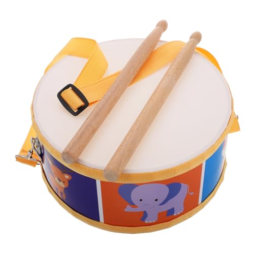 HOOTNEE Satz Percussion-Trommel Für Mit Dreieckiger Glocke Utensilien Und Ausrüstung Mikro-schleifband Kleines Spielzeughaus Mini-schleifband Lenkrollen Hölzern von HOOTNEE