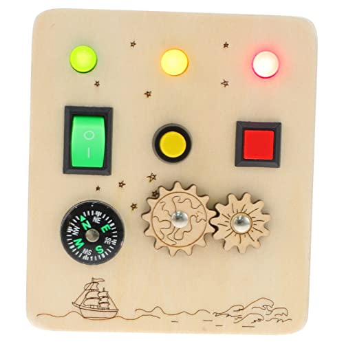 HOOTNEE Sensory Toy Für Montessori Busy Board Frühkindliches Lernspielzeug Mit Lichtschalter Pädagogisches Für Kleinkinder Fördert Die Motorik Und Kreativität von HOOTNEE