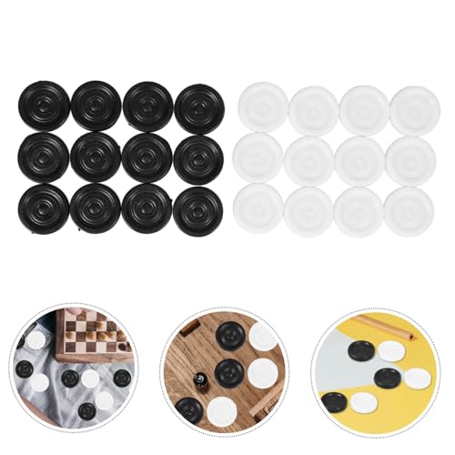 HOOTNEE Spielsteine Kunststoff Runde Schachfiguren Zubehör Leicht Robust Glatte Oberfläche Tragbar Praktisches Ersatz Zubehör für Brettspiele HOOTNEE Spielsteine Kunststoff Runde Schachfiguren Zubehör Leicht Robust Glatte Oberfläche Tragbar Praktisches Ersatz Zubehör für Brettspiele von HOOTNEE