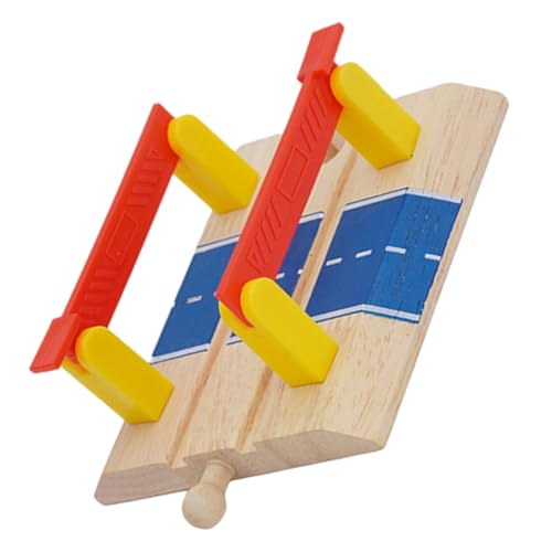 HOOTNEE Spielzeug Aus Holz Block Batteriebetriebener Zug Spuren Zugdrehscheibe Zug Spielzeug Gleiszubehör Barriere Auto Klebeband Eisenbahn Stationen Auto-Track-Spielzeug Abs Colorful von HOOTNEE