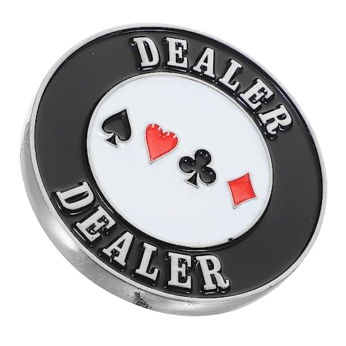 Pokerchips Aus Metall Poker Zählen Chips Kartenspielhändler Neuartige Pokermarker Münzen Belohnen Pokerkartenspender Zubehör Für Pokerspiele Pokerkarten Spielen Taste Doppelseitig von HOOTNEE