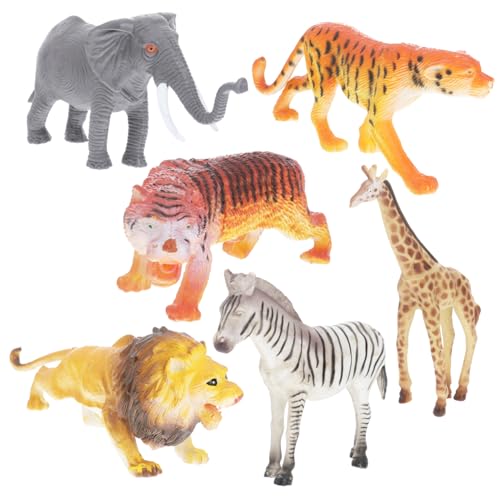 HOOTNEE Tiger Leopard Giraffe Zebra Und Elefant Umweltfreundliches PVC Wildtier Für Und Sammler von HOOTNEE