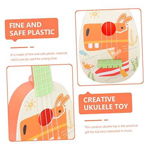 HOOTNEE Ukulele aus Robustem Kunststoff Mini Gitarre für Anfänger Pädagogisches Musikspielzeug für Jungen und Mädchen für Geburtstage und Feiertage HOOTNEE Ukulele aus Robustem Kunststoff Mini Gitarre für Anfänger Pädagogisches Musikspielzeug für Jungen und Mädchen für Geburtstage und Feiertage von HOOTNEE