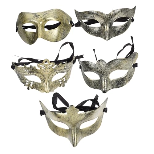 HOOTNEE Vintage Halbgesichtsmaske Für Damen Retro Design Für Halloween Karneval Und Kostümpartys Dekorative Partyaccessoires Retro Schmetterling Spitze Prinz Und von HOOTNEE