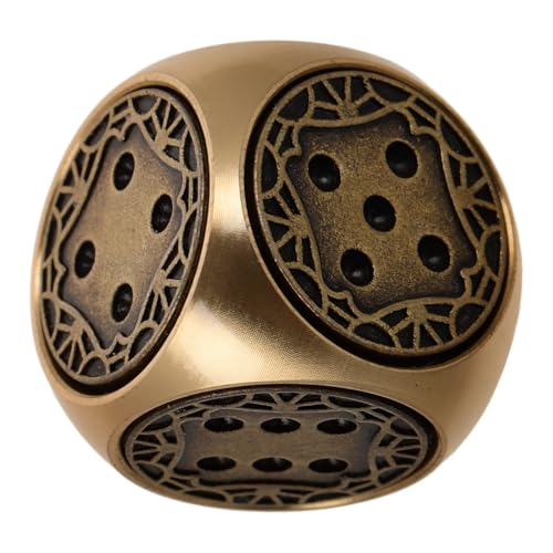 HOOTNEE Vintage Messingwürfel aus Solidem Messing Handgefertigt für Tabletop Brettspiele Sammler Würfel Retro Kreatives Design Vielseitig als Spiel Dekorationswürfel Geeignet HOOTNEE Vintage Messingwürfel aus Solidem Messing Handgefertigt für Tabletop Brettspiele Sammler Würfel Retro Kreatives Design Vielseitig als Spiel Dekorationswürfel Geeignet von HOOTNEE