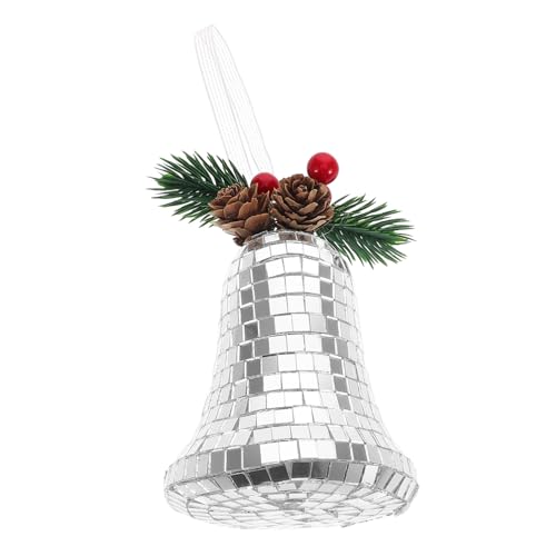 HOOTNEE Discoglocke Ornament Weihnachten Hängende Dekoration Party Dekoration Glas Spiegel Glocke Baum Ornamente Disco Glocken von HOOTNEE