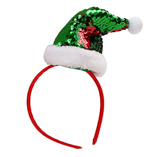 HOOTNEE Weihnachts Haarschmuck Mit Glitzer Und Pailletten Festlicher Haarreif Für Und Erwachsene Ideales Accessoire Für Weihnachtsfeiern Und Karneval Weihnachtsmütze Kopfband von HOOTNEE