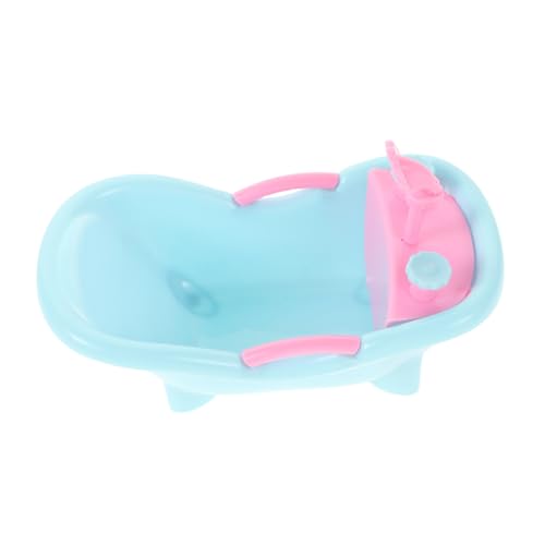 Mini-Badewanne Puppenhaus Zubehör Badezimmer Mini badewanne Pool Puppen Spielzeugset Badespielzeug für Mini-Simulationsspielzeug Miniaturbad Plastik HOOTNEE von HOOTNEE